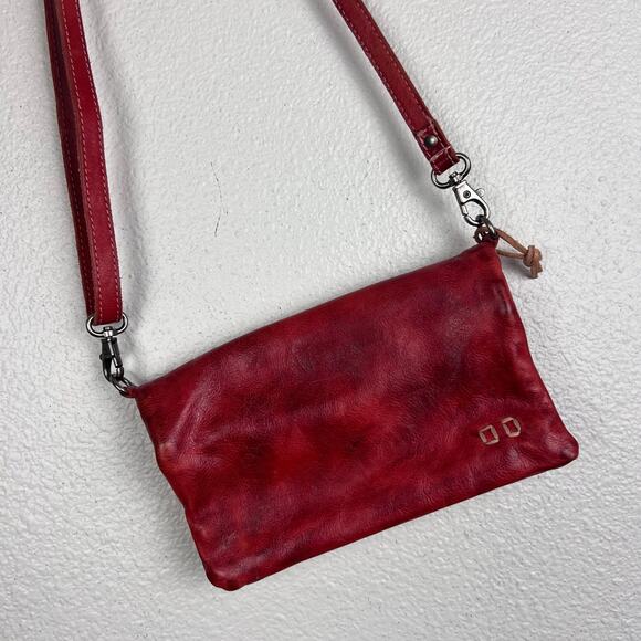 Bed Stu Cadence Crossbody Wallet Red Leather - Picture 2 of 9